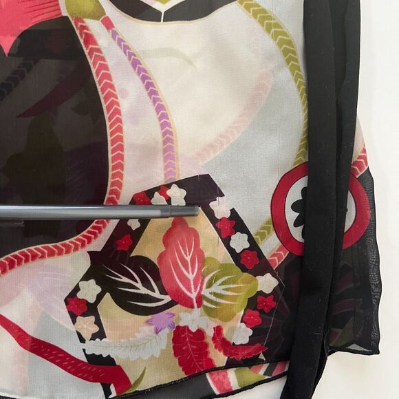 Y2K‎ Babydoll Top Charlotte Russe Medium Sheer Floral Paisley Boho Asian Twee - Picture 11 of 11